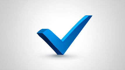 Poster - dark blue check mark Stock Illustration
