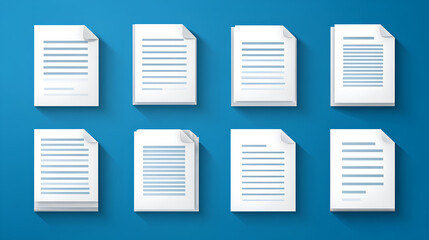 Poster - document . paper symbol with single and multiple page.