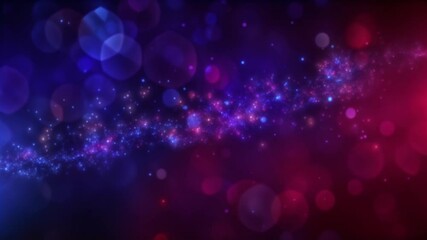 Wall Mural - Abstract Sparkle, Pink Purple Skies, looping animation, creates sparkling ethereal cosmic journey, glittering particles create effect of abstract nebula, bokeh elements, creating dynamic light show.