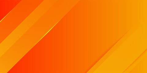Poster - Minimal orange background vector. Abstract yellow and orange warm tone background with simple lines. For posters, banners, and landing page concept images.