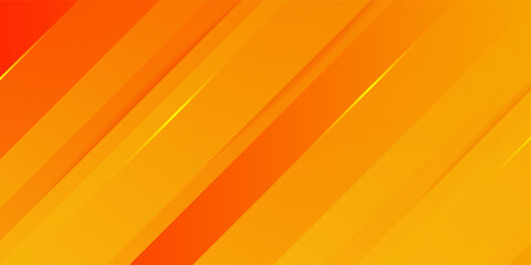 Poster - Minimal orange background vector. Abstract yellow and orange warm tone background with simple lines.
