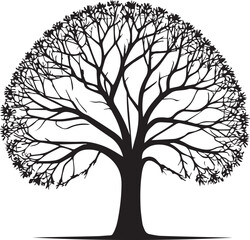 tree silhouette vector | minimalist & trendy tree silhouette design | unique & stylish tree artwork 