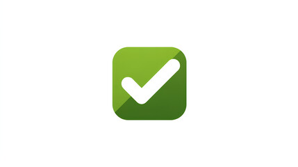 Poster - green check mark box, green right tick check list, over white background. flat style. tick icon for web site design, logo, app, UI design Stock Illustration