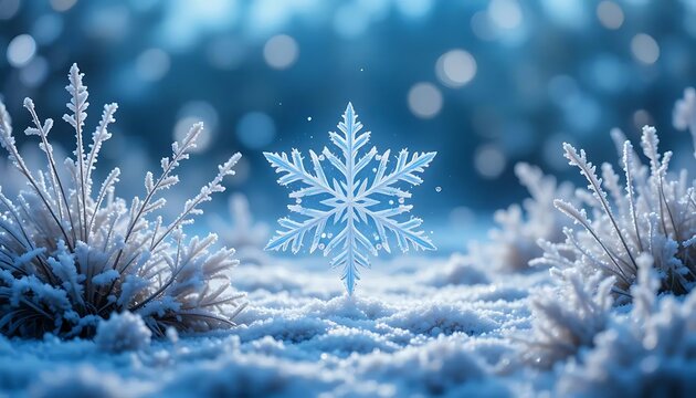 christmas background with snowflakes