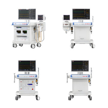 Realistic Photo-Realistic Premium ECG machine arranged i transparent background, PNG cutout, ideal for marketing materials and graphic design, professional graphics, HD asset