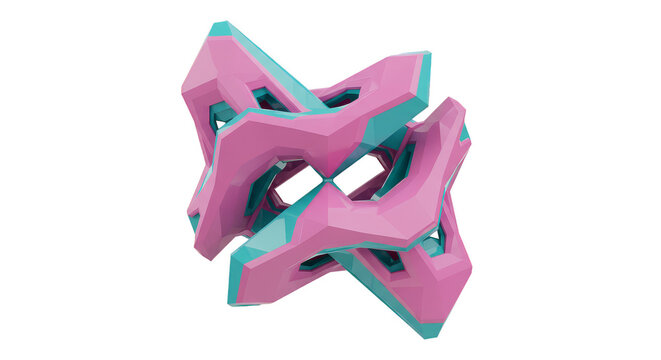 Pink Geometric Abstract Shape Design Illustration Transparent PNG