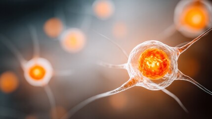 Poster - Neuron Anatomy: An in-depth illustration of neuron structure, depicting the intricate network and cellular components that govern thought and action. 