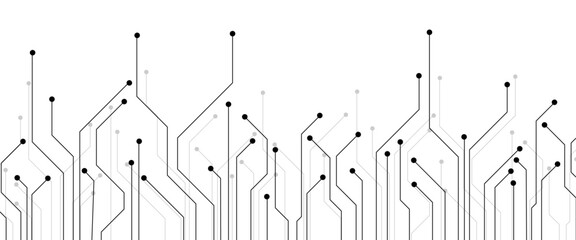 Fototapete - Vector technology on a white background. Abstract background with technology circuit board texture.