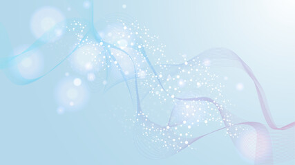 Poster - Structure molecule and communication Dna, atom, neurons. Science concept for your design. Connected lines with dots. Medical, technology, chemistry, science background. illustration.