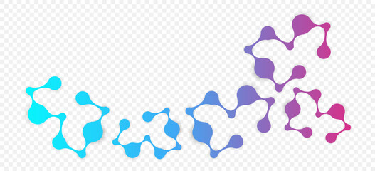 Wall Mural - molecular structure dna, atom, neurons. medical, technology, chemistry, science background. science 