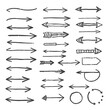 © Aris - A comprehensive collection of various hand-drawn, sketchy black arrows and pointers, perfect for adding a unique artistic touch to any design project.