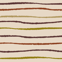 Leinwandbilder - Abstract scribble lines, seamless pattern. Hand-drawn curves, stripes, thin strokes, subtle brushstrokes, endless background, print, texture. Flat vector illustration for textile, wrapping design