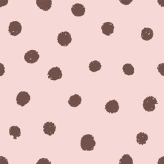 Wall Mural - irregular polka dot pattern. seamless abstract design with hand-drawn spots, blobs in modern chaotic