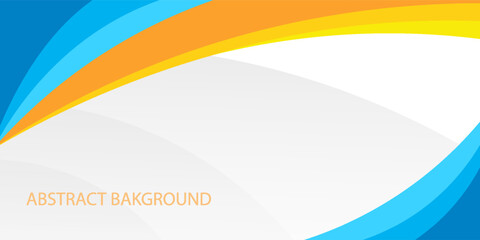 Aufkleber - Abstract wavy blue and yellow background eps10.