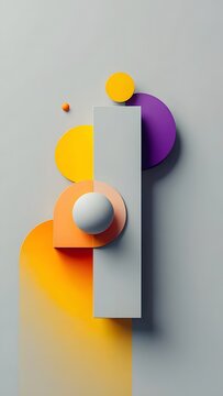 Abstract geometric shapes background modern design colorful circles and rectangles art