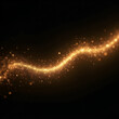 © Kaberee - Abstract Glowing Golden Dust Wave on Black Background
