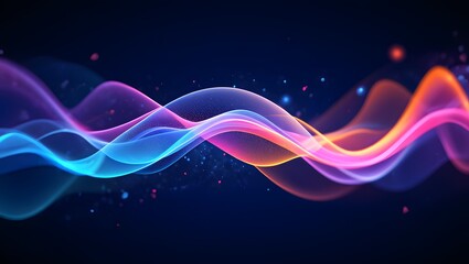 Poster - Abstract colorful waves background wallpaper design for desktop and presentations use