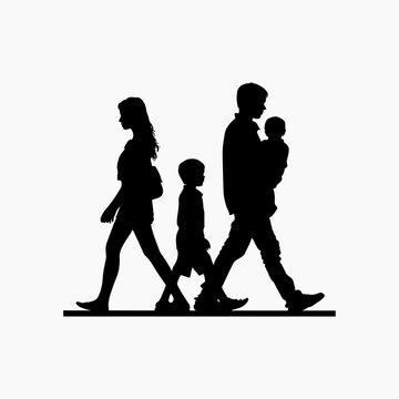 people walking family gift ideas father graphic concept