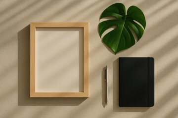 Poster - Images of well-organized items with complementary background elements