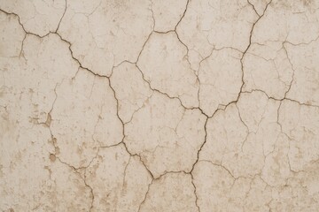 Poster - Weathered brick wall featuring prominent crack patterns