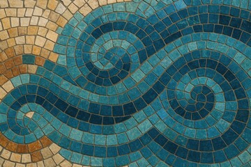Poster - Detailed close-up of mosaic pattern