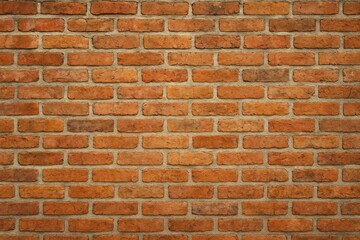 Poster - Wide-angle perspective of a brick wall with masonry design as the backdrop