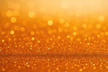 Poster - Vibrant Orange Glitter Bokeh with Light Effects