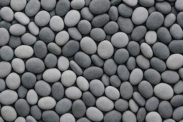 Poster - Gray pebble stones on a textured background