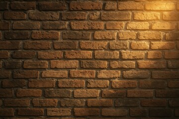 Poster - Sunlit old brick wall surface