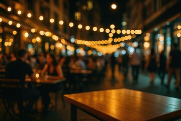 Poster - Urban nightlife scene with vibrant lights