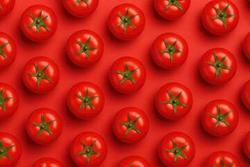 Poster - Vibrant red produce showcasing fresh and healthy cuisine with a modern design