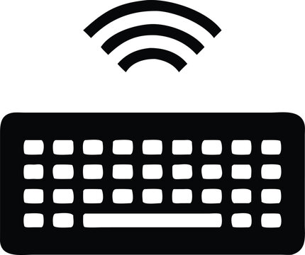 the image is a black and white icon of a computer  