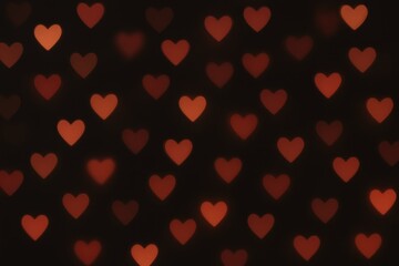 Poster - Romantic holiday backdrop featuring a heart-shaped bokeh effect with an abstract design