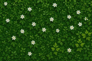 Poster - Lush spring greenery in a woodland scene
