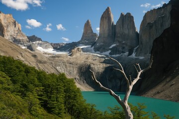 Wall Mural - majestic peaks of the iconic mountain range