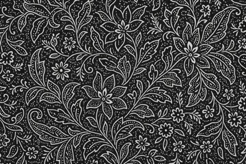 Poster - The elegance of monochrome Batik textile design