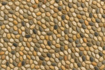 Poster - Close-up of a stone wall with intricate texture in a seaside village