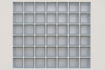 Poster - Glass block wall featuring a window design