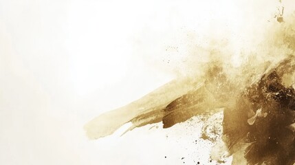 Poster - Abstract design with warm tones and textured brushstrokes.