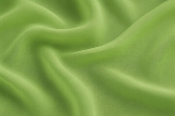 Poster - Design template featuring abstract green silk chiffon texture as a spring-inspired taffeta fabric mockup.