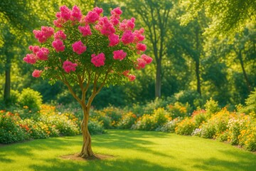 Poster - Amazing garden featuring a tuber tree