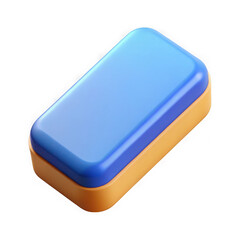 Aufkleber - Blue and orange rectangular object isolated on transparent background