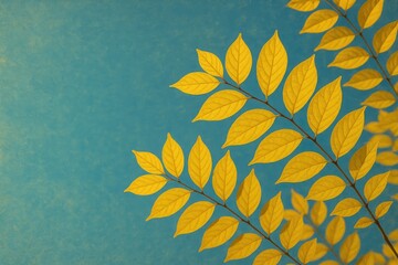 Wall Mural - Golden foliage against a cerulean sky with pricing details