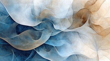 Poster - Abstract design with flowing, layered forms.