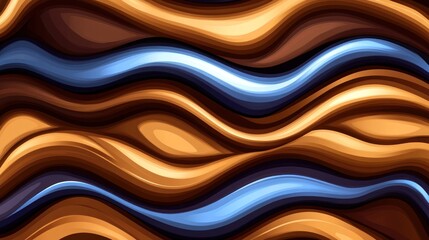 Poster - Abstract wavy design with layered colors.