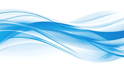 Poster - Abstract design with flowing blue lines.