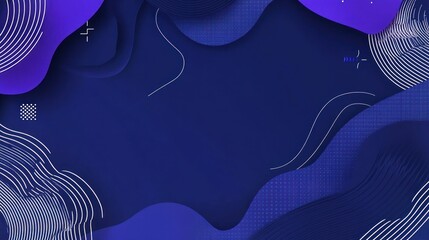 Poster - Abstract design with layered, fluid shapes and lines.