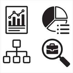 Poster - A collection of glossy, round business and finance icons designed for web and internet communication, featuring vector symbols for various technology concepts