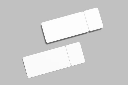 Ticket Design Mockup Icon Blank