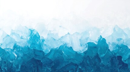 Poster - Close-up view of numerous ice cubes.